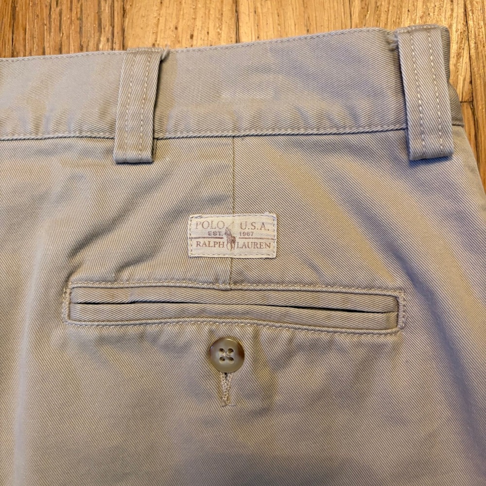 Polo Ralph Lauren Philip Pant Mens 38x30 Khaki Tan Cotton Straight Chino Pants - Picture 6 of 11